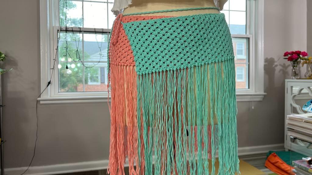 Adding Fringe to a Crochet Skirt