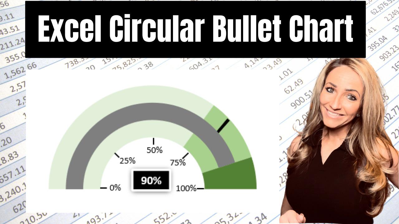 Excel circular bullet chart tutorial