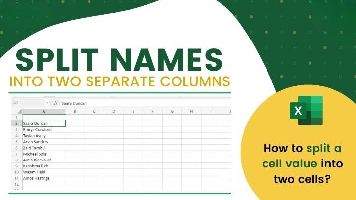How to Split Names in Microsoft Excel